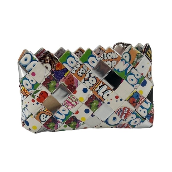 Blow Pops And Charms Candy Folded Wrappers Clutch Wristlet Purse - Picture 2 of 6